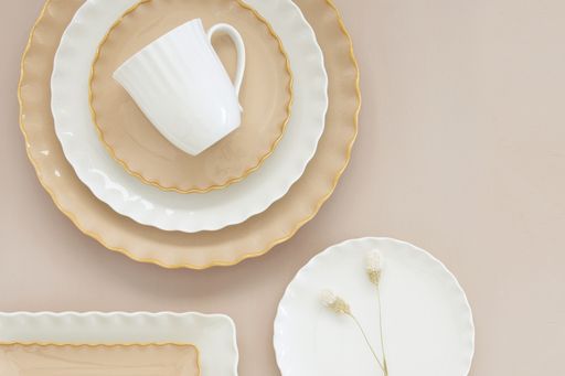 Тарелка закусочная Onde, песочная, 19 см - Easy life фото 4