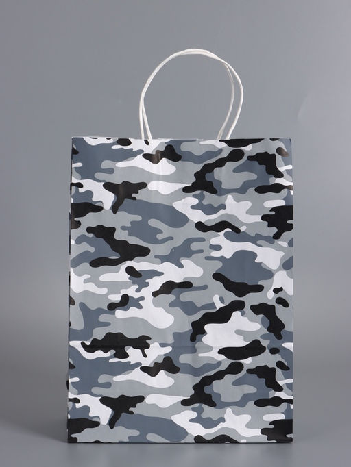 Пакеты подарочные крафт «23 Февраля», камуфляж, 24×10.5×32 см, набор 4 шт.
