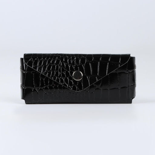 Ключница карманная TEXTURA на кнопке, с кольцом, размер 15×1×6 см, чёрная