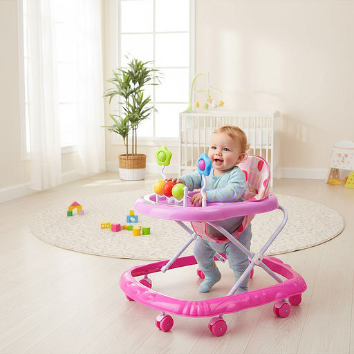 Ходунки "Любимые игрушки" (цвет розовый)