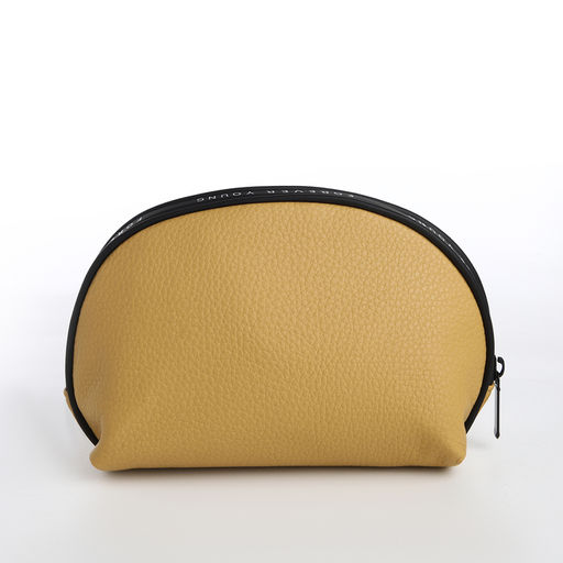 Косметичка-сумка п/ов L-б/н, 20*8*13, отд на молнии, под кожу, бежевый - Simaland фото 2