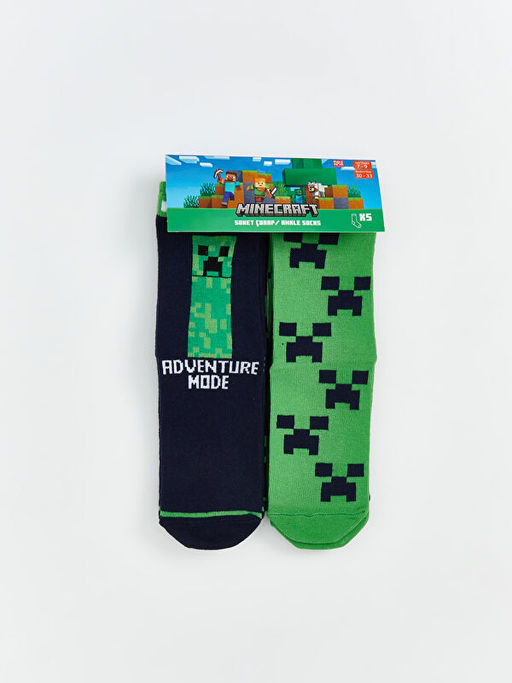 Minecraft Desenli Erkek ?ocuk Soket ?orap 5li