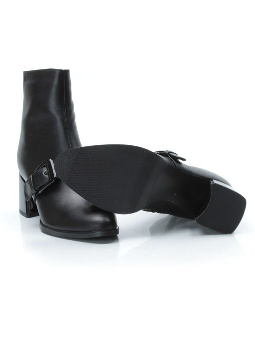 01-PCM347-1 BLACK Ботинки демисезонные женские (натуральная кожа, байка)