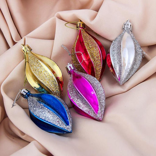 Ёлочные игрушки набор 5 шт. Разноцветные сосульки, 48 см, МИКС