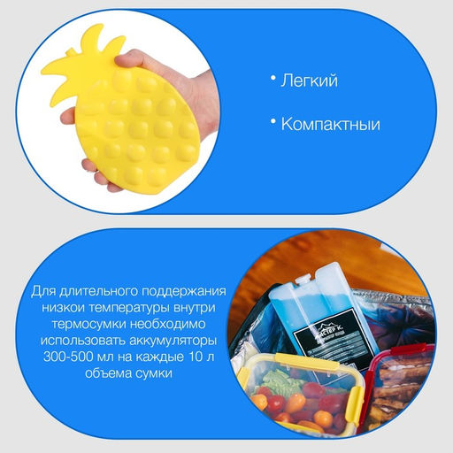 Аккумулятор холода гелевый Мастер К, набор 3 штуки по 250 мл, хладоэлемент для термосумок  фото 2