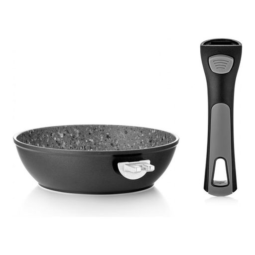 Сковорода глубокая со съёмной ручкой Walmer Bastion, 20 см, цвет серый  фото 4