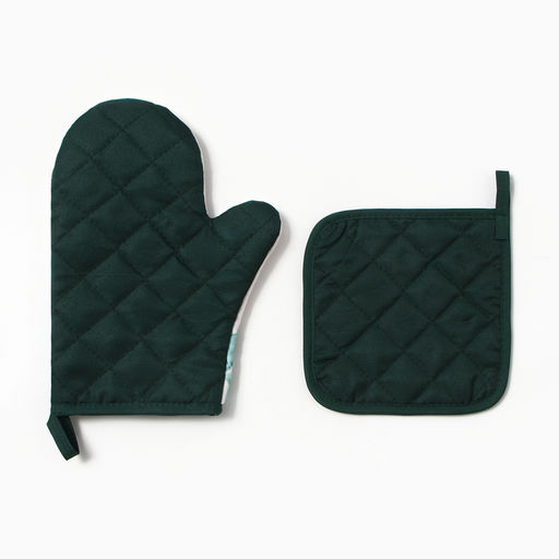 Набор кухонный «Суккулент» варежка-прихватка 20×27 см, прихватка 17×17 см 100% п/э