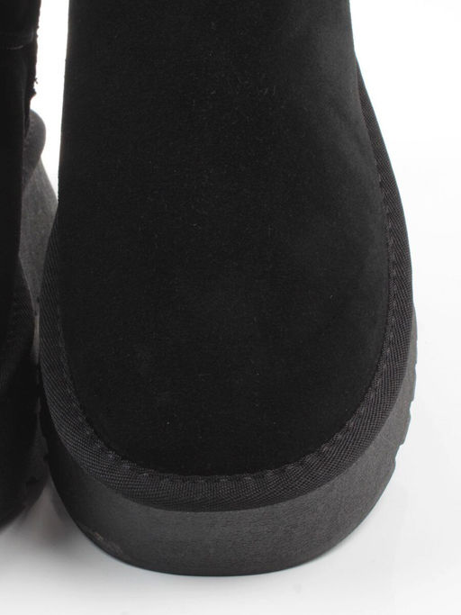 04-PF8520-1 BLACK Угги женские (натуральная замша, 100% шерсть)