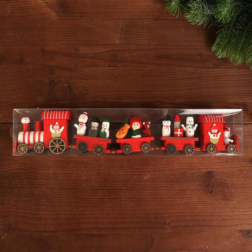 Сувенир Новогодний поезд, 39,5 см - Лесная мастерская фото 3