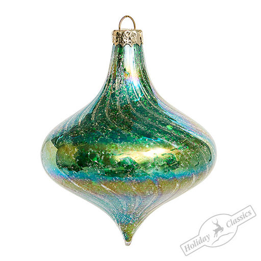 Капля "Ледяная фантазия" изумрудная (стекло) 8х8х10 см