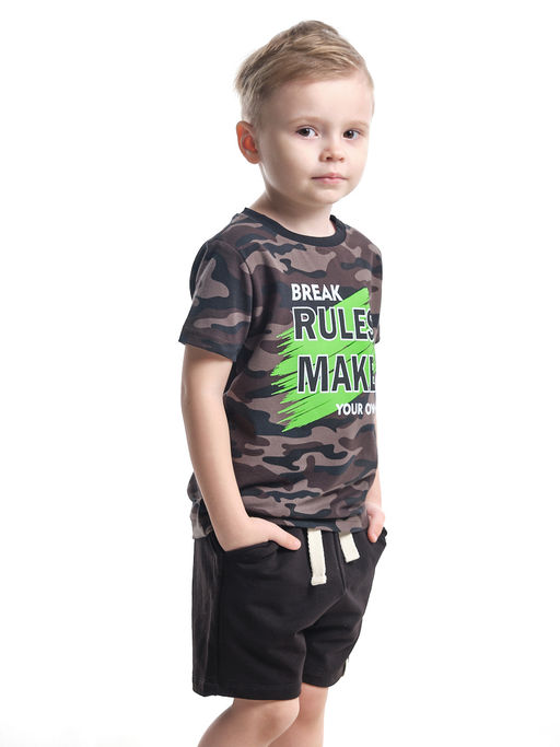 Комплект с шортами UD 7852/22-9846 камуфляж/черный - Mini maxi фото 3