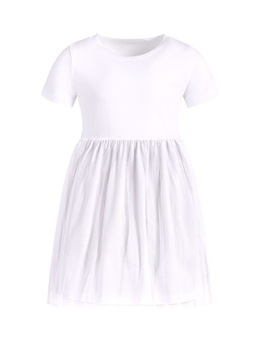 Платье Апрель из хлопка с лайкрой белое фото 3