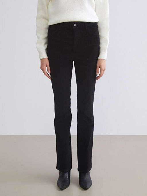 Dar Fit Kadife Kad?n Pantolon