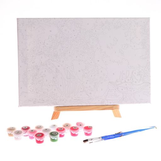 Картина по номерам на холсте с подрамником Розовые пионы, 30х20 см - Школа талантов фото 3