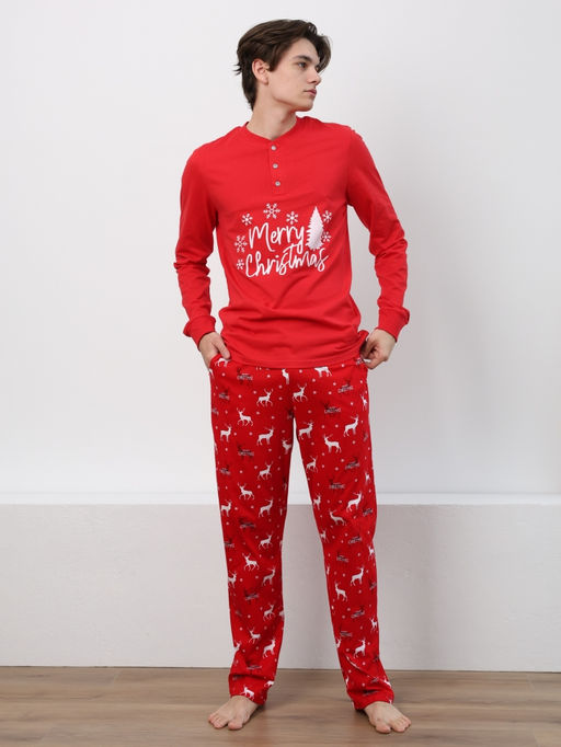 Комплект новогодняя пижама из 100% хлопка BINITA
