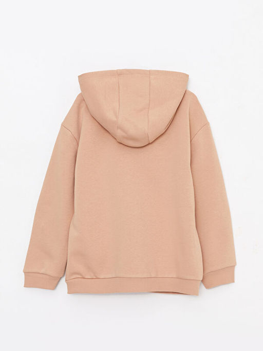 Kap??onlu Bask?l? Uzun Kollu K?z ?ocuk Fermuarl? Sweatshirt - Waikiki фото 2