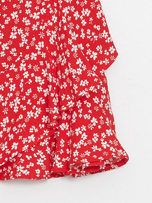 Beli Lastikli ?i?ekli K?z ?ocuk Etek - Waikiki фото 3