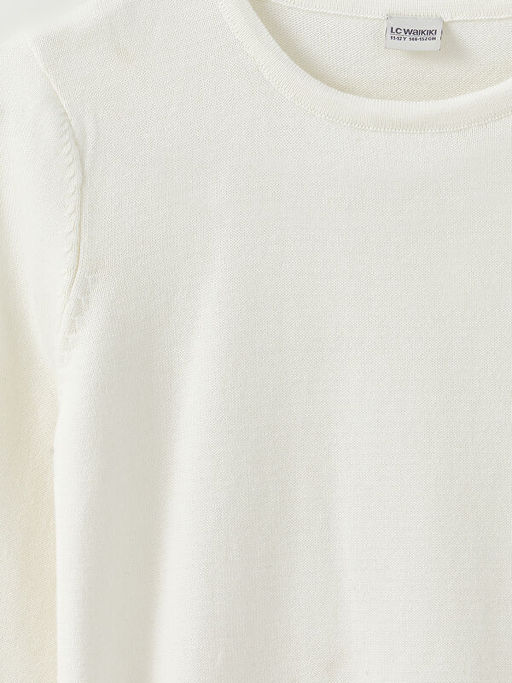 Bisiklet Yaka Basic Uzun Kollu K?z ?ocuk Triko Kazak - Waikiki фото 2