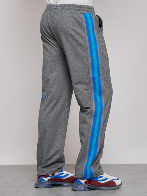 Широкие спортивные штаны трикотажные мужские серого цвета 12903Sr - Mtforce фото 9