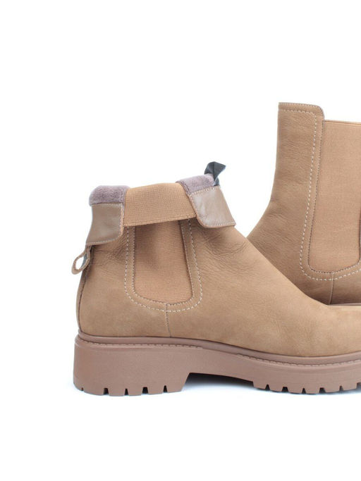 01-80158-G75-4 LT. BROWN Ботинки демисезонные женские (натуральная замша, байка) - Фабричный китай фото 15