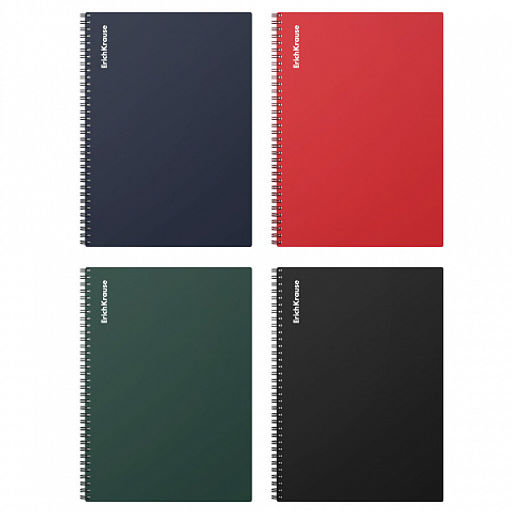 Цена за 60 шт. Тетрадь общая с пластиковой обложкой на спирали ErichKrause Classic, ассорти, А5, 60 листов, клетка  фото 39