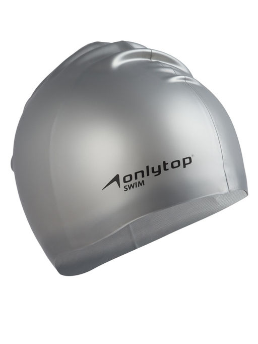 Шапочка для плавания взрослая, силиконовая, 46 гр, серая