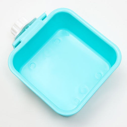 Миска с креплением на клетку, 15 х 12 х 5 см, голубая - Пижон фото 2