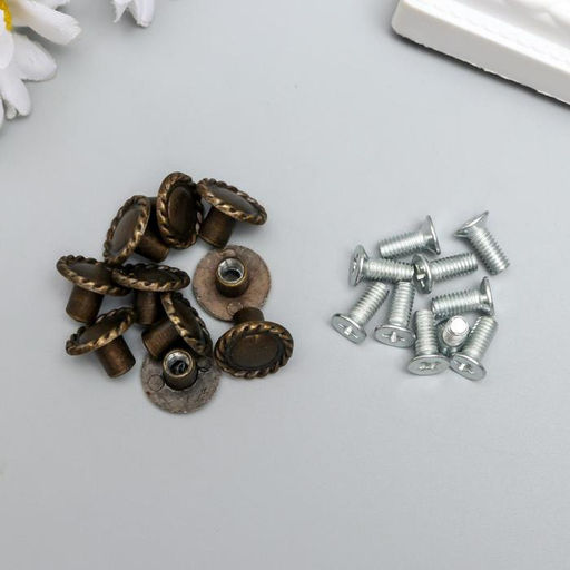 Цена за 10 шт. Ручка для шкатулки металл Спираль бронза 0,9х1,3х1,3 см - Арт узор фото 3