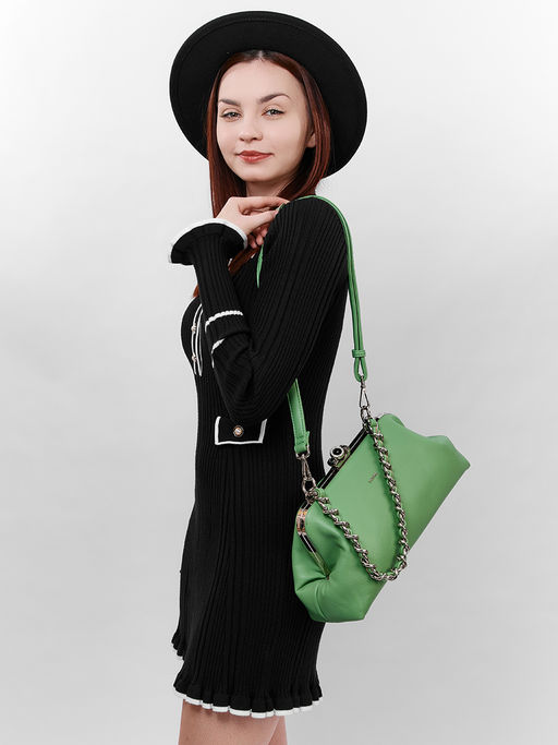 LACCOMA сумка Паола-Л815-спаржа эко кожа хлопок фото 7