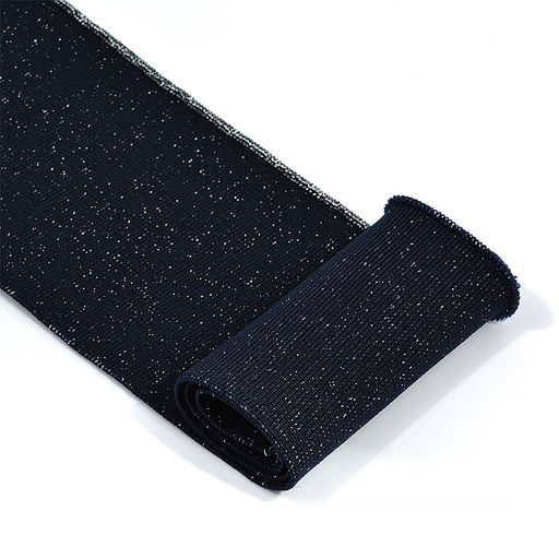 Подвяз манжет 8х80см трикотажный 520г/м? синий с люрексом серебро арт.73060 уп.1шт