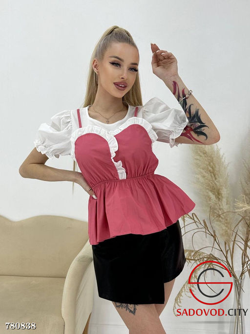 Женская блузка с коротким рукавом