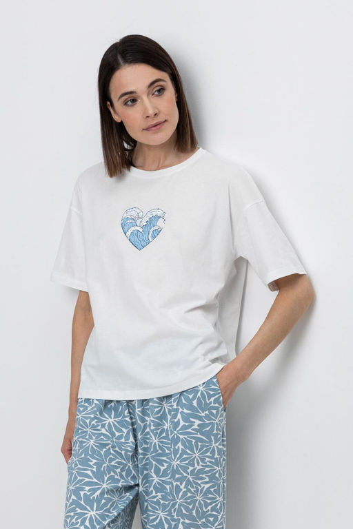 Футболка Very Neat Е 30092 из хлопка бежевая  фото 5