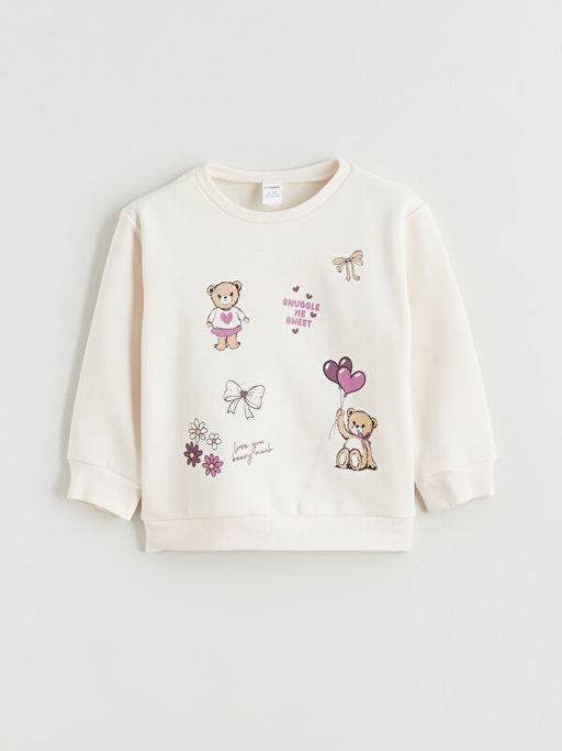 Bisiklet Yaka K?z ?ocuk Sweatshirt