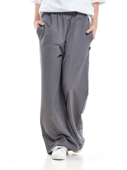 Брюки со стрелками для девочки подросткам 22-2010 серый джинс - Mini maxi фото 5