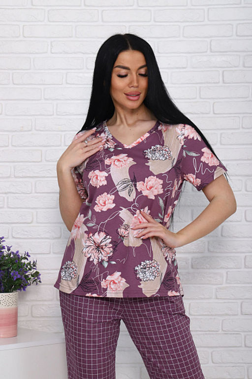 Костюм с брюками (00991, бордовый) - Плиона фото 10