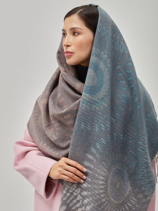 В составе шерсть ! теплый двусторонний палантин - Tantino фото 7