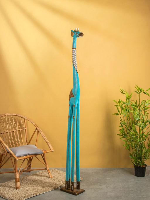 Сувенир «Жираф», 28×17×200 см, дерево, голубой