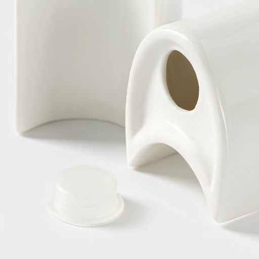 Набор для специй BellaTenero, солонка 60 мл, перечница 60 мл, ёмкость для зубочисток, на бамбуковой подставке, фарфор, белый фото 6