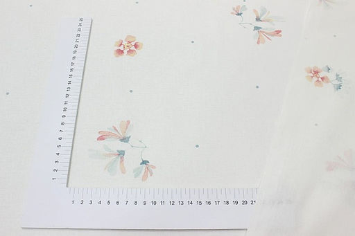Перкаль Летняя прохлада - цветы, (комп), ш.2.35м, хлопок-100%, 110гр/м.кв - Купава фото 3