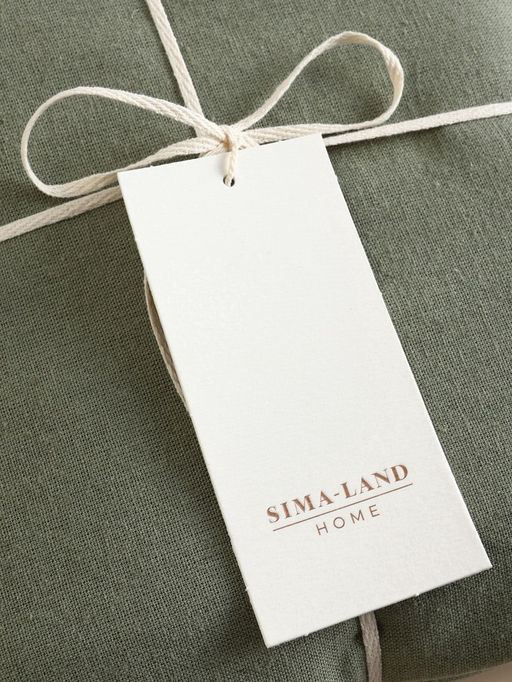 Простыня на резинке 2-спальная SL Home Linen collection, 160200+30 см, зелёная, полулён - Sima-land home фото 6