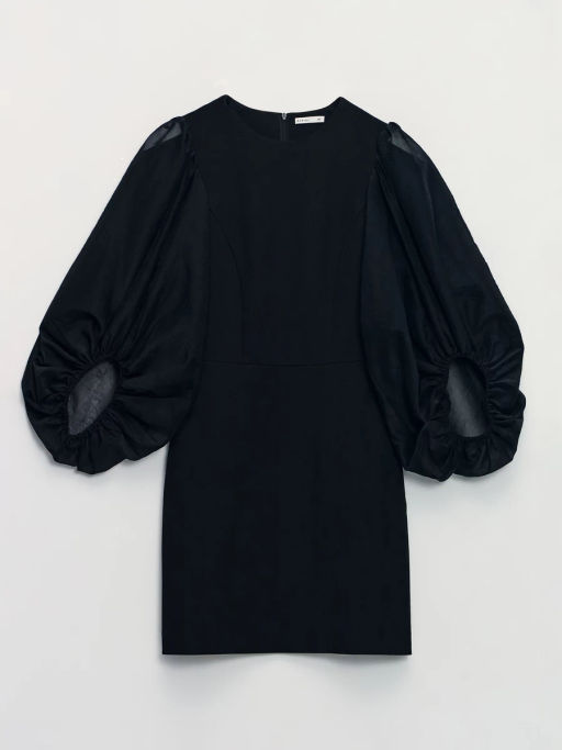 Платье мини с объемными рукавами / Zarina