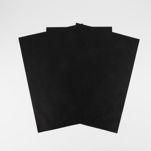 Искусственная кожа, 20×29±1 см, 0.5 мм, 3 шт., чёрная
