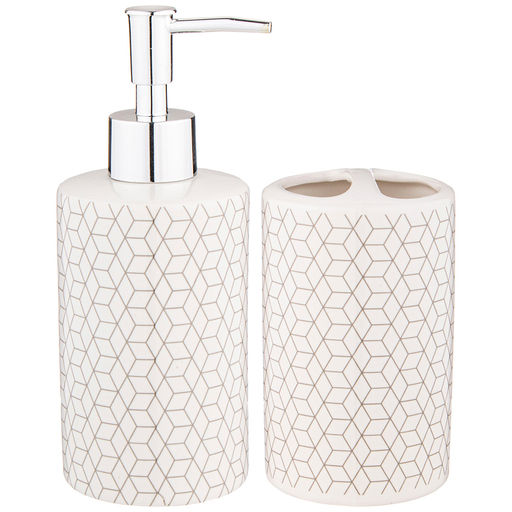 НАБОР ДЛЯ ВАННОЙ КОМНАТЫ 2 ПР. 370 МЛ 7,3*7,3*18СМ