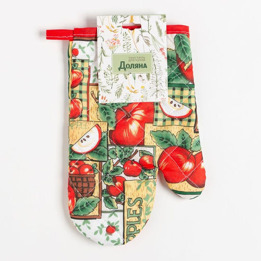 Варежка-прихватка Доляна Яблоня 23*15 см, 100%пэ  фото 4