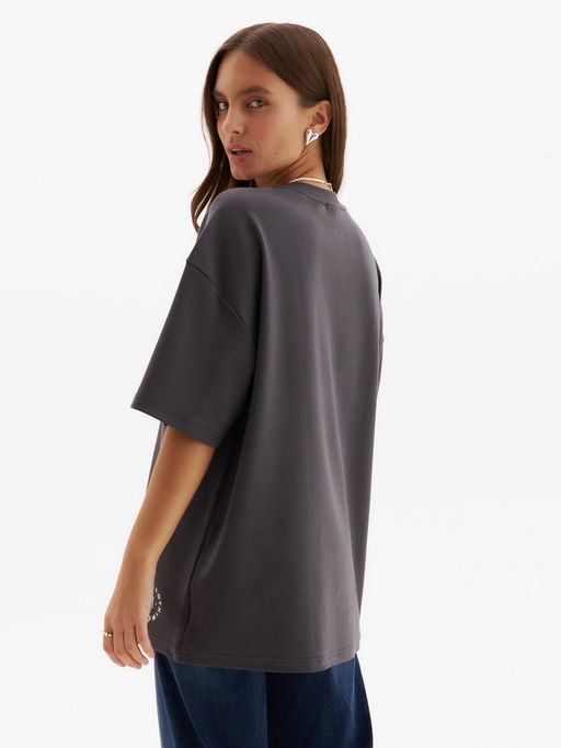 Футболка женская MINAKU, over size (44-48), тёмно-серая