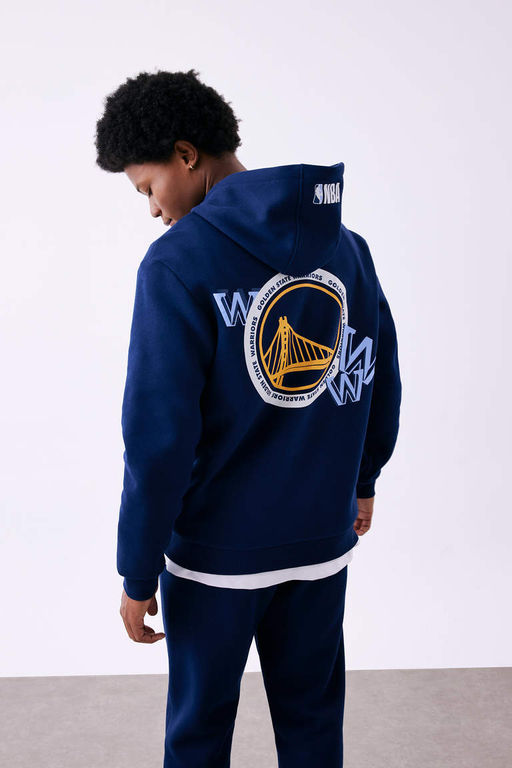 DeFactoFit толстая толстовка стандартного кроя с капюшоном NBA Golden State Warriors  фото 4