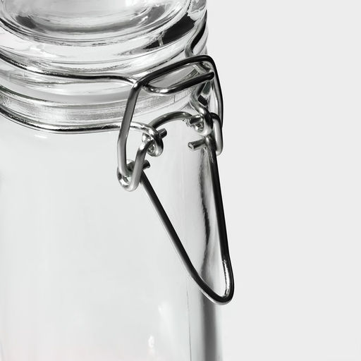 Банка для сыпучих продуктов Доляна «Галерея», 100 мл, 6.5×10.6 см, с бугельным замком, стекло