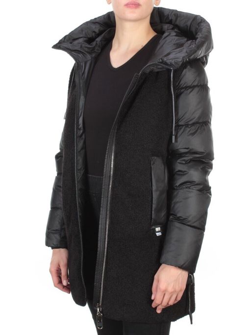 D6816 BLACK Куртка зимняя женская KARERSITER (200 гр. холлофайбера) - Fashion фото 7