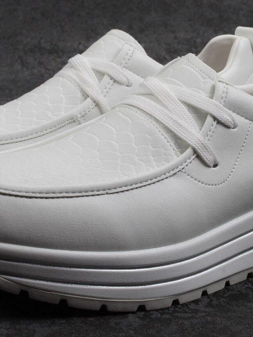 03-A1011-9 WHITE Полуботинки спортивные женские (натуральная кожа)