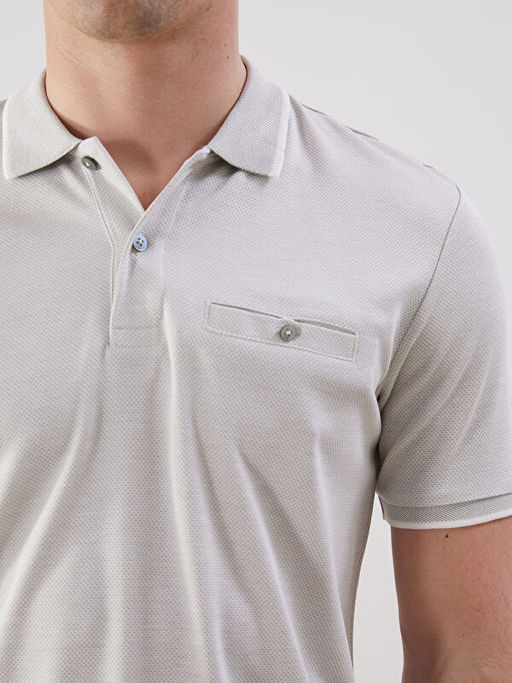 Polo Yaka Merserize G?r?n?ml? Erkek Ti??rt